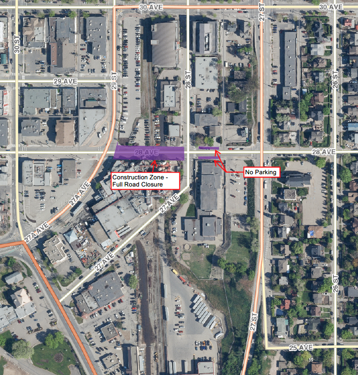 Partial closure of 28th Avenue