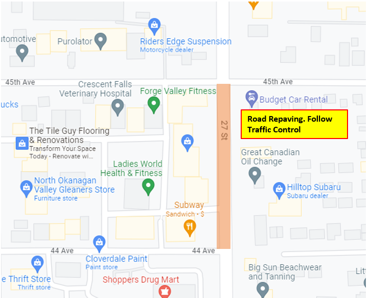 27th Street repaving project