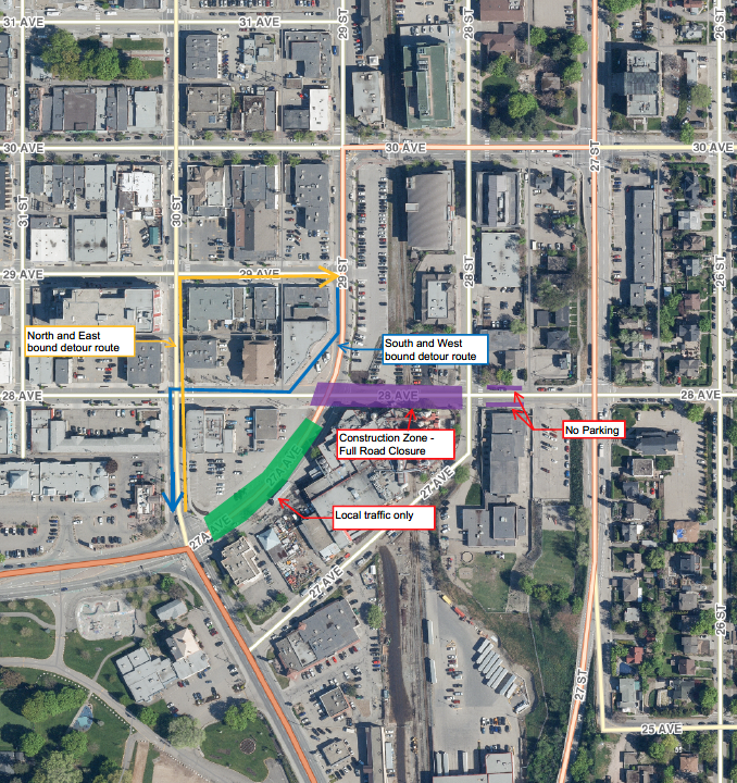 27A temporary road closure