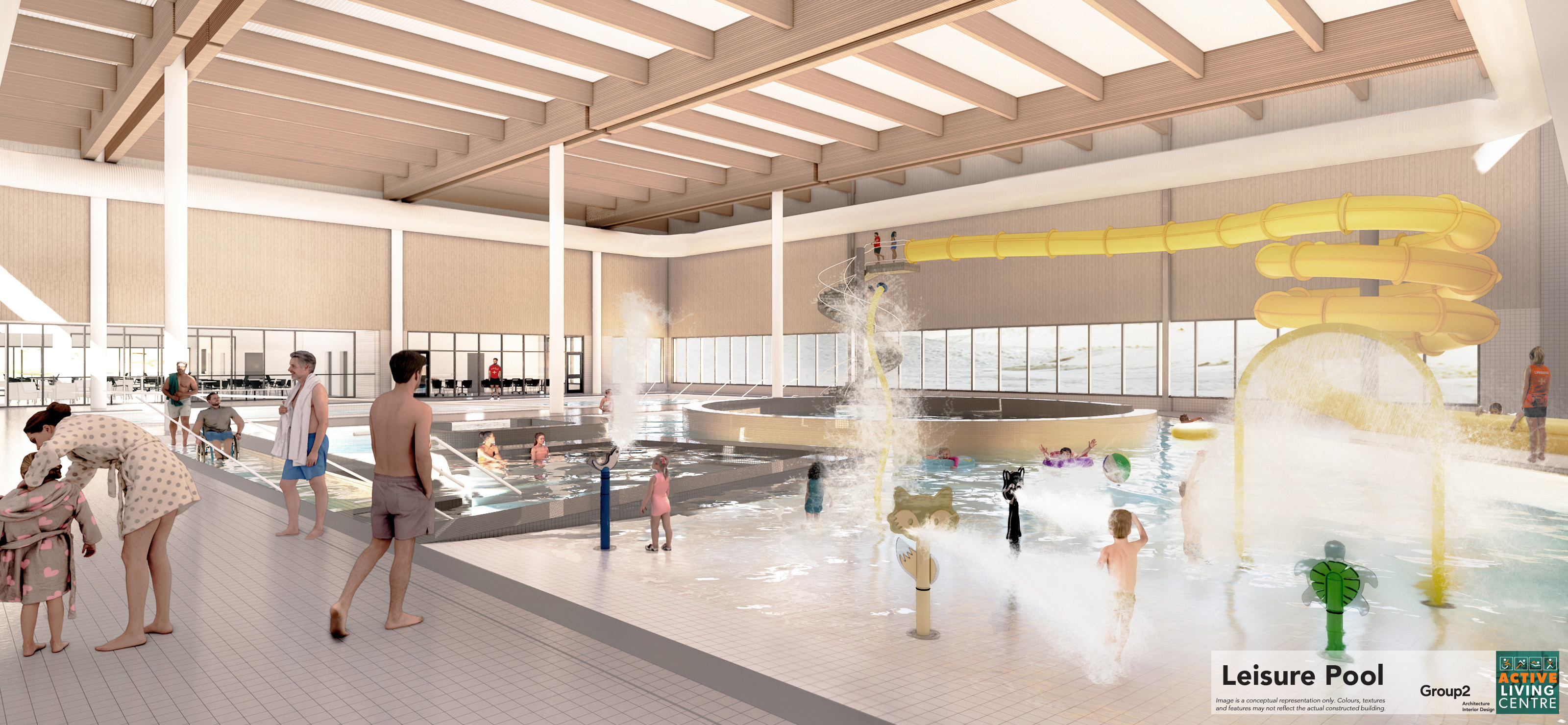 Active Living Centre Leisure Pool Conceptual Drawing