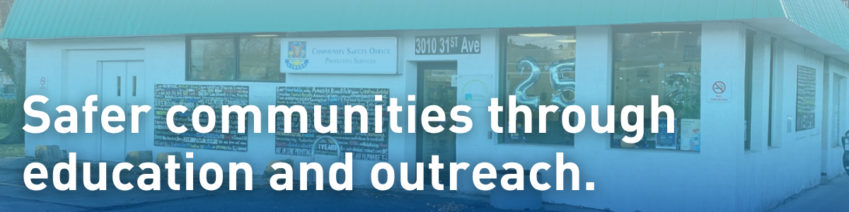 Safer communities through education and outreach graphic
