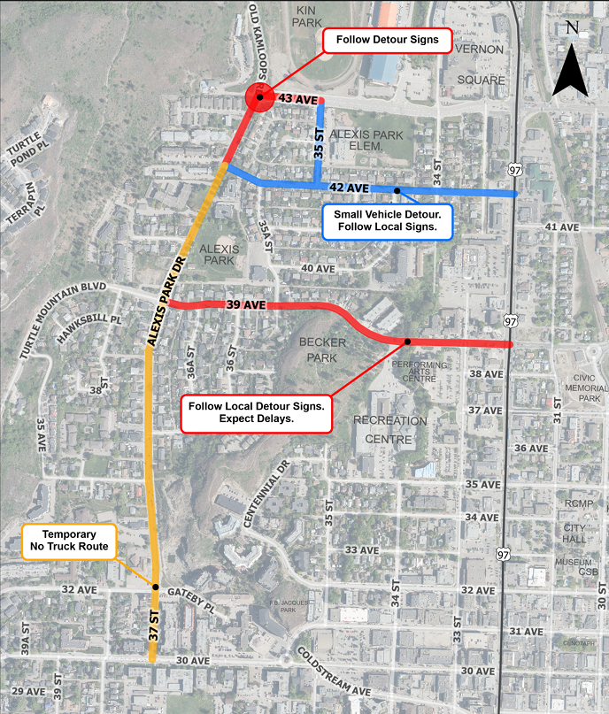 Map of construction area