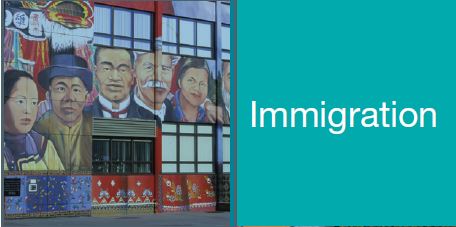 Graphic Immigration Heading with picture