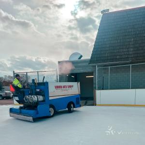 Centennial outdoor rink zamboni