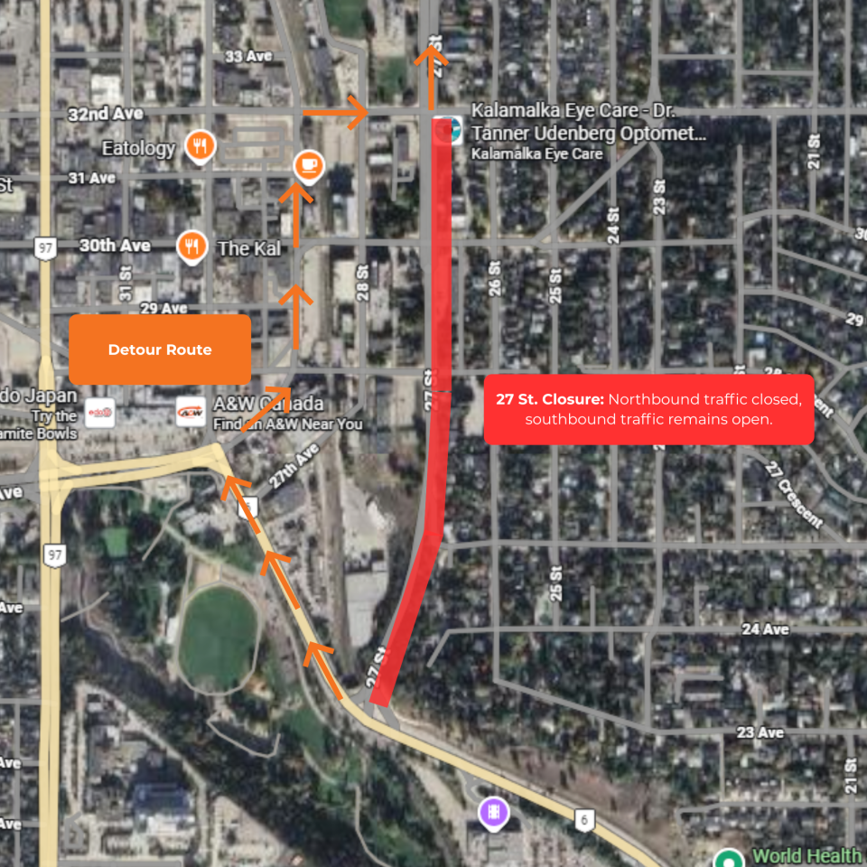 Traffic Advisory Map 27St Flushing