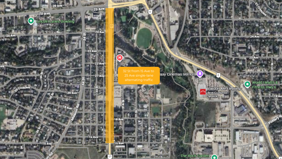 Construction Area Map - 32St May 2026