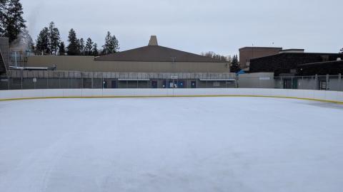 View of the ice at Centennial Outdoor Rink