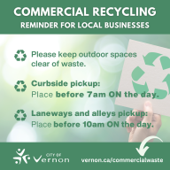 Reminder for local business about commercial waste recycling