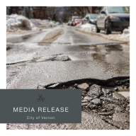 Motorists are reminded to watch for potholes and drive with care.