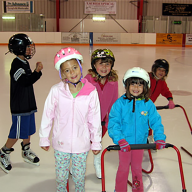 Kids skating indoors