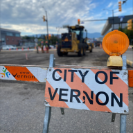 Construction sign for paving project 30 Avenue, phase 2