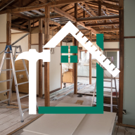 Renovation image with icon overlayed